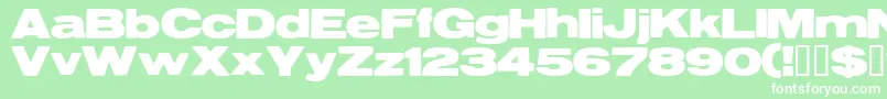 Resegrg Font – White Fonts on Green Background