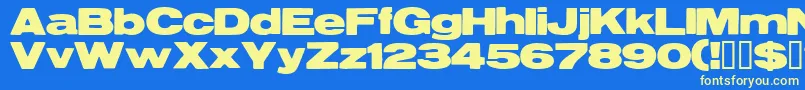 Resegrg Font – Yellow Fonts on Blue Background