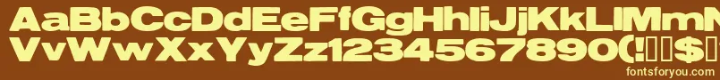Resegrg Font – Yellow Fonts on Brown Background