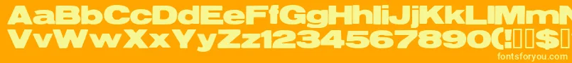 Resegrg Font – Yellow Fonts on Orange Background