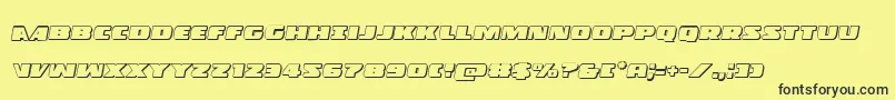 Policecruiser3Dital Font – Black Fonts on Yellow Background