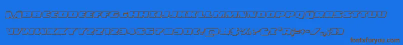 Policecruiser3Dital Font – Brown Fonts on Blue Background