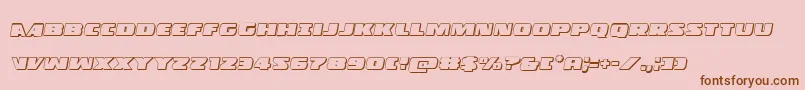 Policecruiser3Dital Font – Brown Fonts on Pink Background