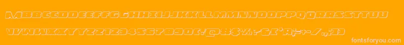 Czcionka Policecruiser3Dital – różowe czcionki na pomarańczowym tle