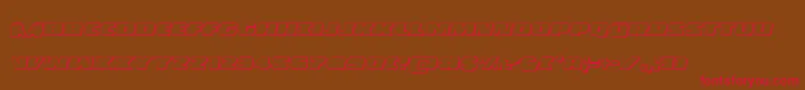 Policecruiser3Dital-fontti – punaiset fontit ruskealla taustalla