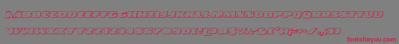 Policecruiser3Dital Font – Red Fonts on Gray Background