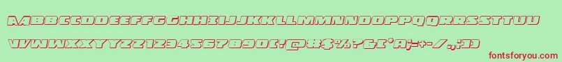 Policecruiser3Dital Font – Red Fonts on Green Background