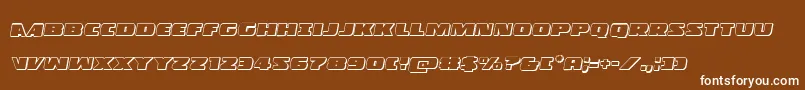 Policecruiser3Dital Font – White Fonts on Brown Background