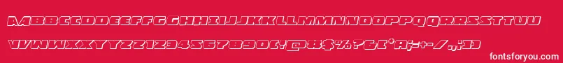 Policecruiser3Dital Font – White Fonts on Red Background