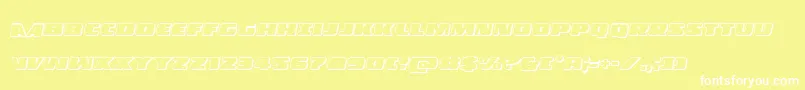 Policecruiser3Dital Font – White Fonts on Yellow Background