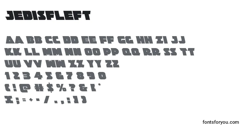 A fonte Jedisfleft – alfabeto, números, caracteres especiais