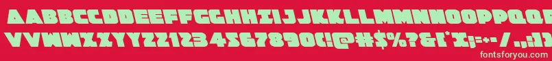 Шрифт Jedisfleft – зелёные шрифты на красном фоне