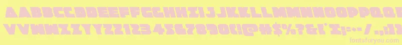 Jedisfleft Font – Pink Fonts on Yellow Background