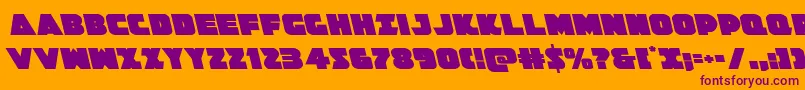 Jedisfleft Font – Purple Fonts on Orange Background