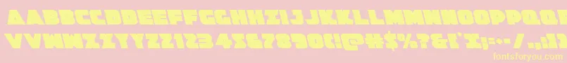 Jedisfleft-Schriftart – Gelbe Schriften auf rosa Hintergrund