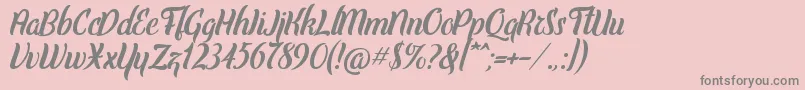 Elley Font – Gray Fonts on Pink Background