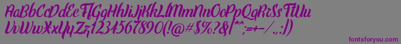 Elley Font – Purple Fonts on Gray Background