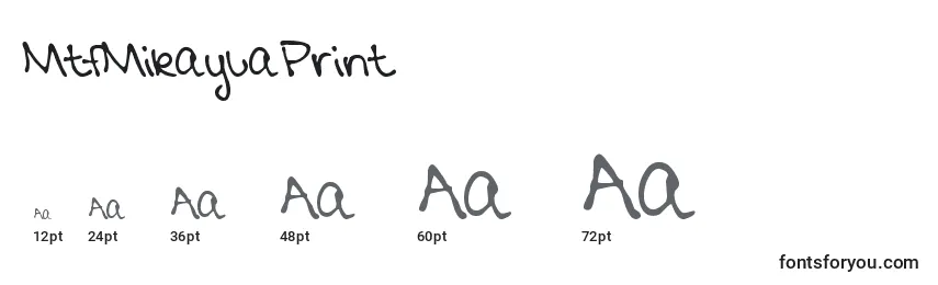 Размеры шрифта MtfMikaylaPrint