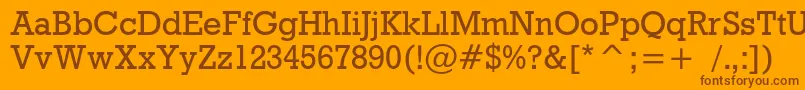 Rodeoc Font – Brown Fonts on Orange Background