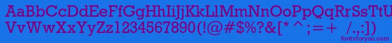 Rodeoc Font – Purple Fonts on Blue Background