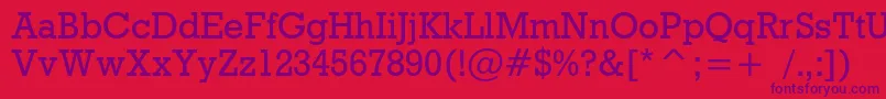 Rodeoc Font – Purple Fonts on Red Background