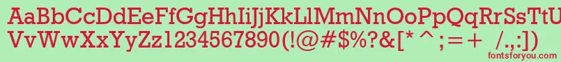 Rodeoc Font – Red Fonts on Green Background