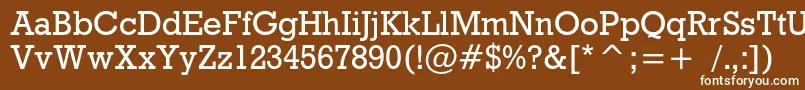 フォントRodeoc – 茶色の背景に白い文字