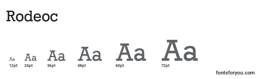 Rodeoc Font Sizes