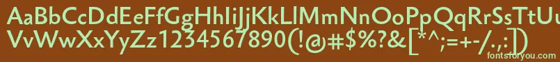 Шрифт SebastianMediumPro – зелёные шрифты на коричневом фоне