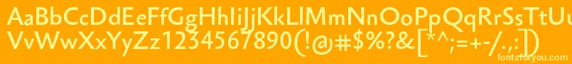 SebastianMediumPro Font – Yellow Fonts on Orange Background