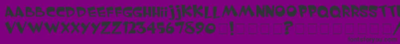 Whimsytt-fontti – mustat fontit violetilla taustalla