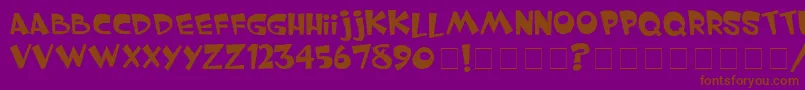 Whimsytt Font – Brown Fonts on Purple Background
