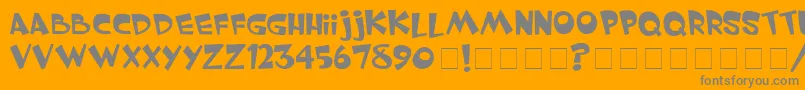 Whimsytt Font – Gray Fonts on Orange Background