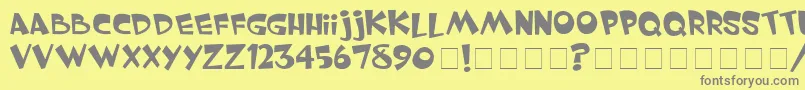 Whimsytt Font – Gray Fonts on Yellow Background
