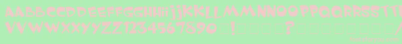 Whimsytt Font – Pink Fonts on Green Background