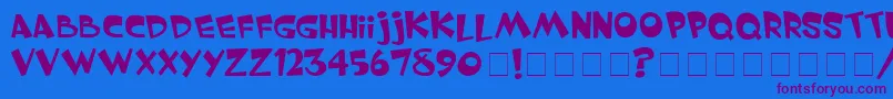 Whimsytt Font – Purple Fonts on Blue Background