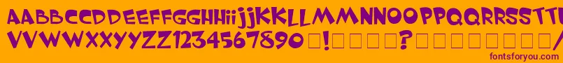 Whimsytt Font – Purple Fonts on Orange Background