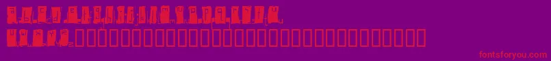 Baglady Font – Red Fonts on Purple Background