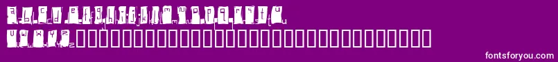Baglady-Schriftart – Weiße Schriften auf violettem Hintergrund
