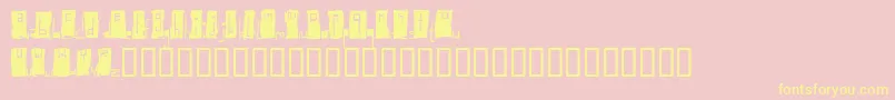 Baglady Font – Yellow Fonts on Pink Background