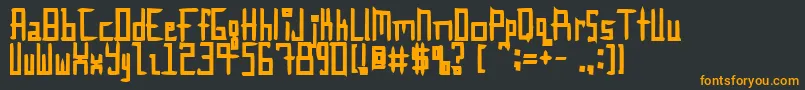 InnieOuttie-Schriftart – Orangefarbene Schriften auf schwarzem Hintergrund
