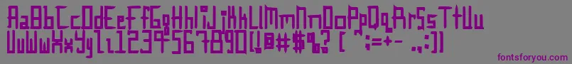 InnieOuttie-fontti – violetit fontit harmaalla taustalla