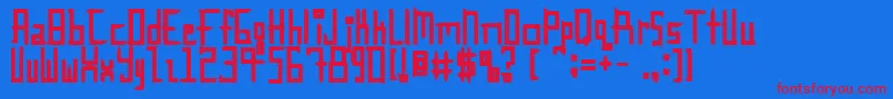 InnieOuttie Font – Red Fonts on Blue Background