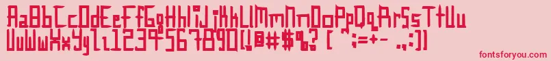 InnieOuttie Font – Red Fonts on Pink Background