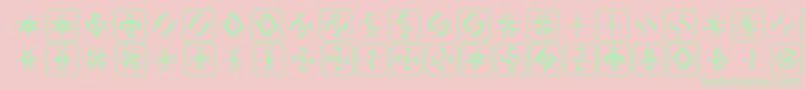 Zone23Foopy6 Font – Green Fonts on Pink Background