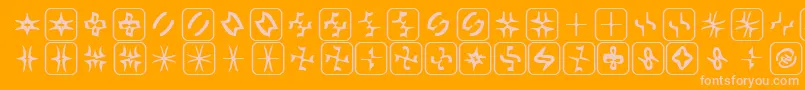 Saiba mais sobre a fonte Zone23Foopy6 Fonte Zone23Foopy6 – fontes rosa em um fundo laranja