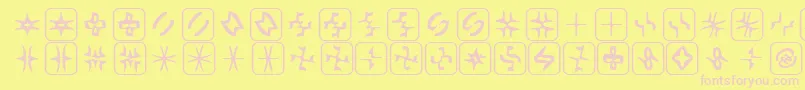 Zone23Foopy6 Font – Pink Fonts on Yellow Background