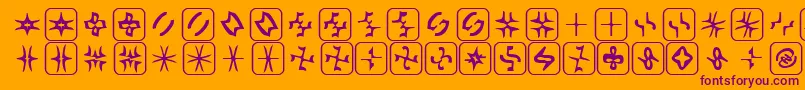 Zone23Foopy6 Font – Purple Fonts on Orange Background