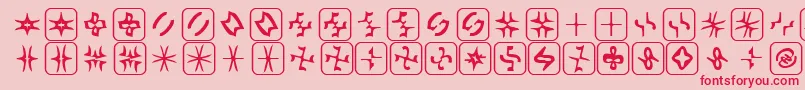 Zone23Foopy6 Font – Red Fonts on Pink Background