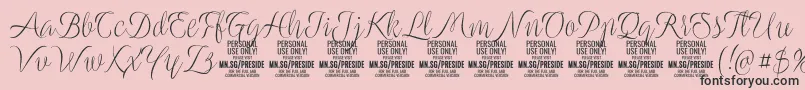 PresidelightPersonalUse Font – Black Fonts on Pink Background